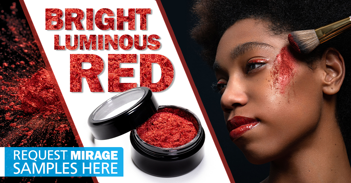 bright luminious red advert